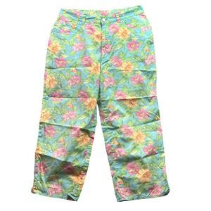 Lauren‎ Ralph Lauren Pants Womens 10 Cropped Bloomcore Cottagecore AOP Beachy
